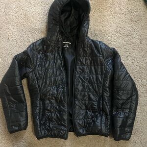 Black Puffer Jacket with Hood